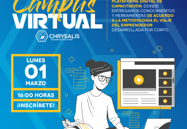 Incubadora de Negocios Chrysalis PUCV lanzará su nuevo Campus Virtual