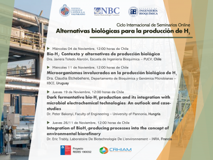 Ciclo de Seminarios EIB-NBC: "Alternativas biológicas para la producción de Hidrógeno"