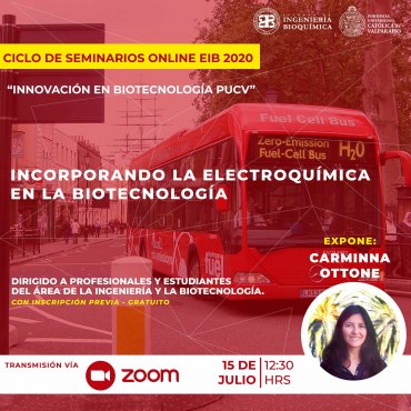 Seminario: Incorporando la electroquímica en la biotecnología. Dra. Carminna Ottone