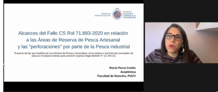 Profesora Rocío Parra participa en Comisión de Pesca del Senado