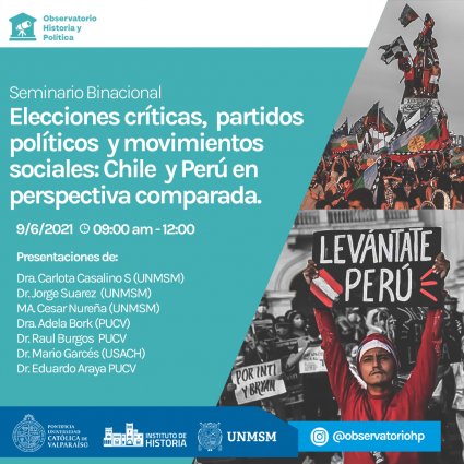 Seminario Binacional "Elecciones críticas, partidos políticos y movimientos sociales: Chile y Perú en perspectiva comparada"