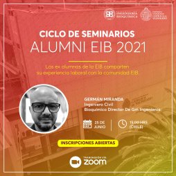 Este viernes 25 comienza Ciclo de Seminarios Alumni EIB 2021