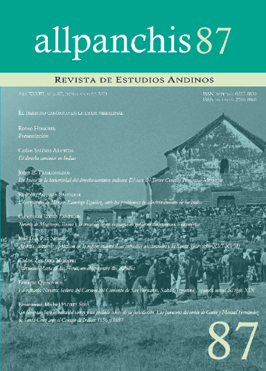 Profesor Carlos Salinas publica en revista peruana Allpanchis