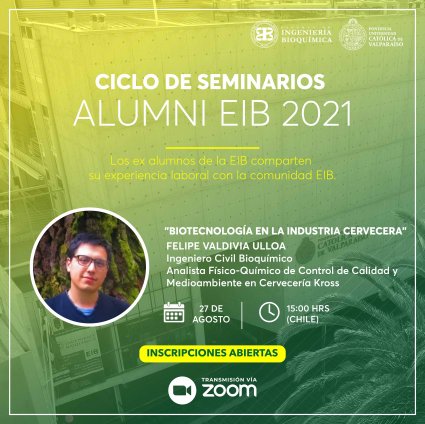 Seminario Alumni: "Biotecnología en la industria cervecera" 27/08