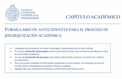 Capítulo presenta nueva versión del Formulario de Antecedentes para el proceso de jerarquización