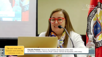 Profesora Claudia Poblete participa en seminario organizado por la Academia Chilena de la Lengua