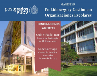 Postulaciones abiertas para el Magíster en Liderazgo y Gestión en Organizaciones Escolares