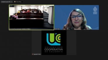 Profesora Berta Silva realiza clase espejo para la Universidad Cooperativa de Colombia