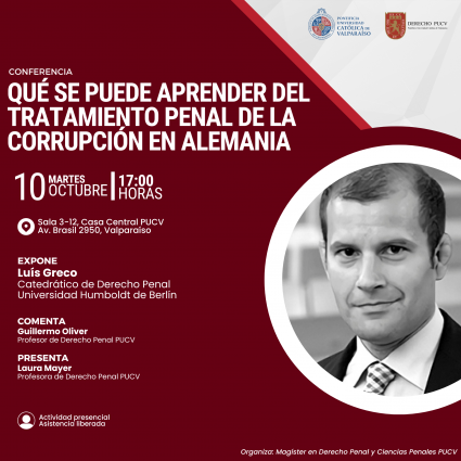 Conferencia "Qué se puede aprender del tratamiento penal de la corrupción en Alemania"