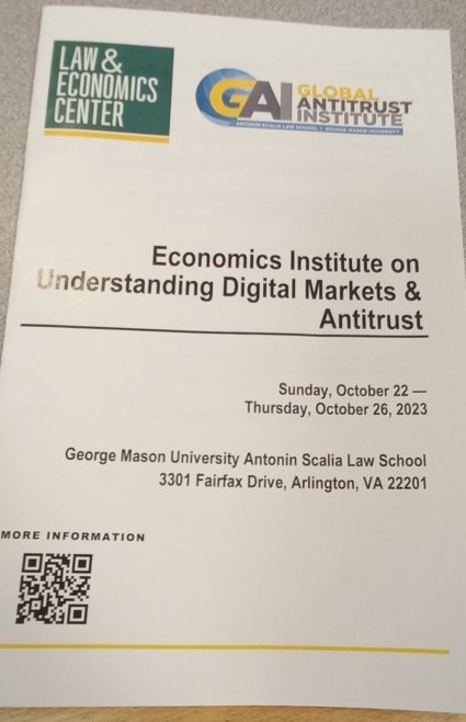 Profesor Críspulo Marmolejo participó en workshop sobre competencia en mercados digitales en University George Mason, Virginia, Estados Unidos
